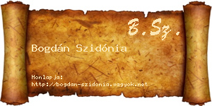 Bogdán Szidónia névjegykártya